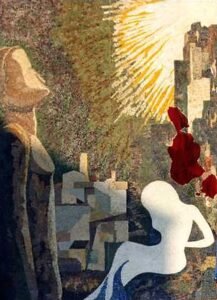 Pugnalone del gruppo Santo Sepolcro - 6+6, 5° classificato, edizione 1982 della Festa dei Pugnaloni di Acquapendente