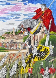 Pugnalone del gruppo Corniolo SAS, 3° classificato, edizione 2015 della Festa dei Pugnaloni di Acquapendente