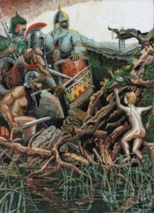 Pugnalone del gruppo Porta della Ripa - Centro, 5° classificato, edizione 1985 della Festa dei Pugnaloni di Acquapendente
